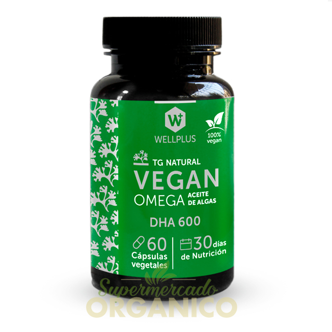 Omega 3 Vegano DHA 600 60 capsulas / Wellplus Suplementos y