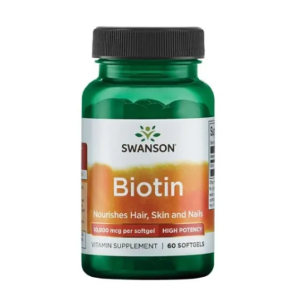Biotin High Potency 10000mcg - 60 capsulas / Swanson