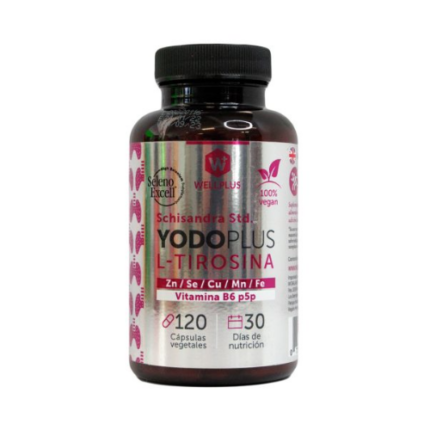 Yodo Plus L-Tirosina - 120 capsulas / Wellplus