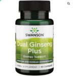 Dual Ginseng Plus - 60 capsulas / Swanson