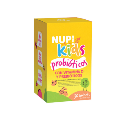 Probioticos Kids con Vitamina D y Prebioticos - 30 sachet / Nup!