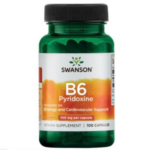 Vitamina B6 Pyridoxine 100mg - 100 capsulas / Swanson