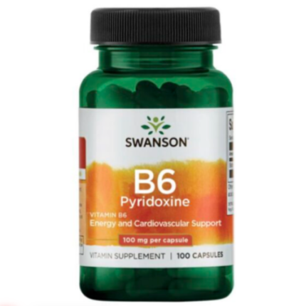 Vitamina B6 Pyridoxine 100mg - 100 capsulas / Swanson