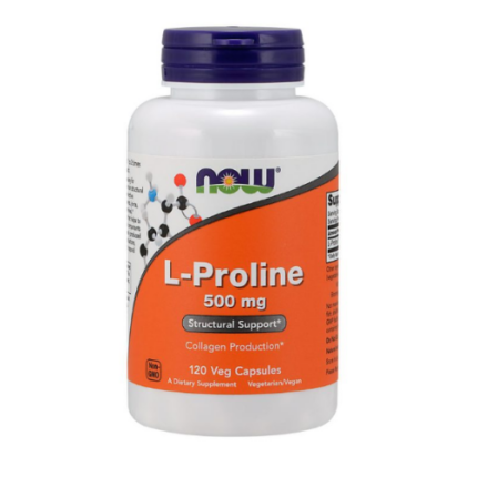 L-Proline 500mg - 120 capsulas / Now