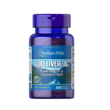 Aceite de Bacalao Cod Liver Oil - 100 Softgels / Puritan´s Pride