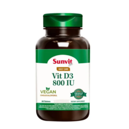 Vitamina D3 800ui - 90 Capsulas / Sunvit