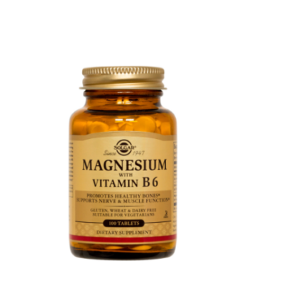 Magnesio con Vitamina B6 - 100 tabletas / Solgar