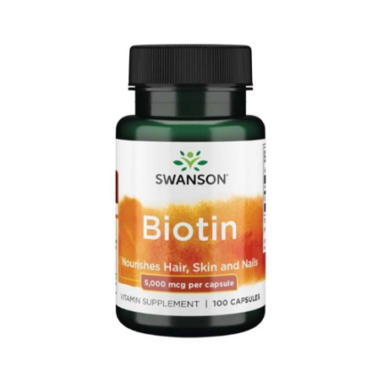 Biotin 5000mcg - 100 capsulas / Swanson