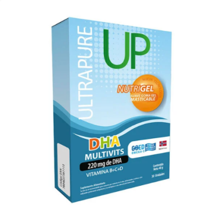 Omega UP DHA Multivits Masticable - 30 unidades / Newscience