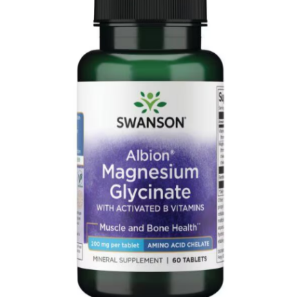 Magnesio Glicinato Quelado Vitamina B 200mg - 60 tabs / Swanson