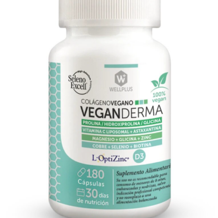 VeganDerma Colageno Vegano - 180 capsulas / Wellplus