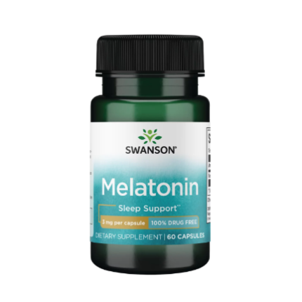 Melatonina 3mg 100% Drug Free - 60 capsulas / Swanson