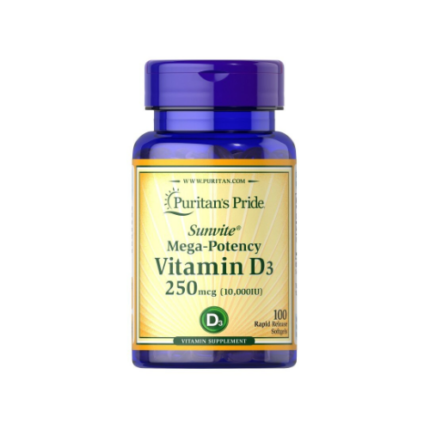 Vitamina D3 10.000ui - 100 softgels / Puritan ́s Pride