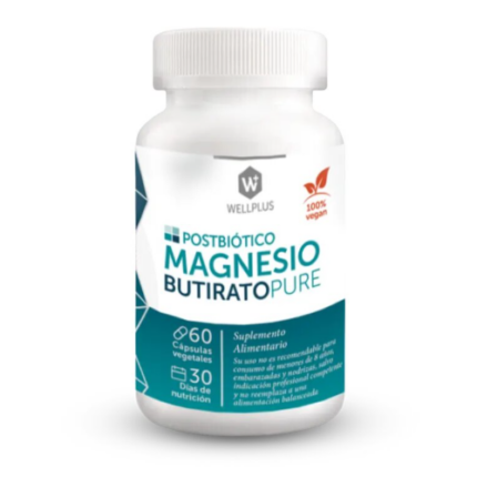 Magnesio Butirato Pure - 60 capsulas / WellPlus