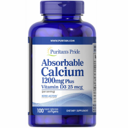 Calcio 1200mg + D3 25mcg - 100 capsulas / Puritan´s Pride
