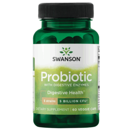 Probioticos con Enzimas Digestivas 5 billones - 60caps / Swanson