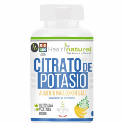 Citrato de Potasio 800mg - 90 capsulas / Health Natural