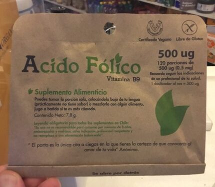 Acido Folico 500ug - 7,8grs / Dulzura Natural