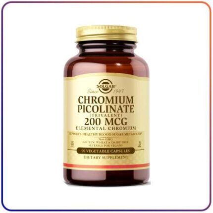 Picolinato de Cromo 200mcg - 90 capsulas/ Solgar