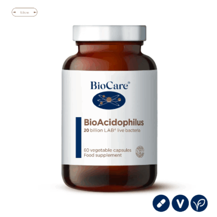 Probioticos Bioacidophilus 20 Billones - 60 Caps / BioCare