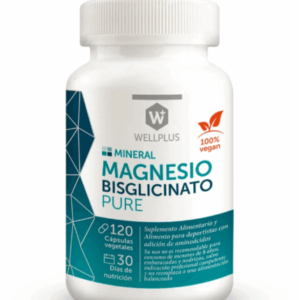 Magnesio Bisglicinato Pure - 120 Capsulas / Wellplus