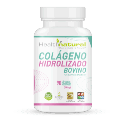 Colageno Hidrolizado Bovino 500mg - 90 capsulas / Health Natural