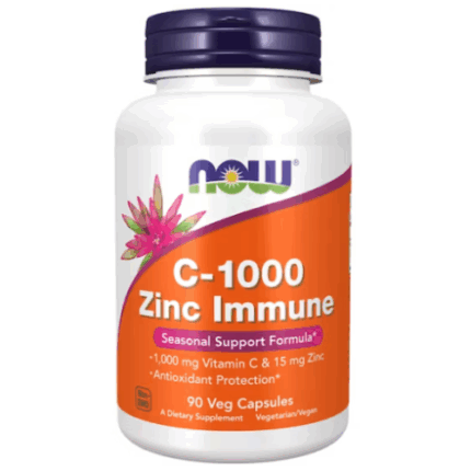 Vitamina C 1000 Zinc Inmune - 90 capsulas / Now