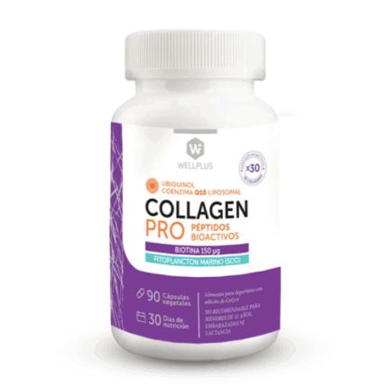 Colageno Collagen Pro Peptidos Bioactivos - 90 caps / WellPlus