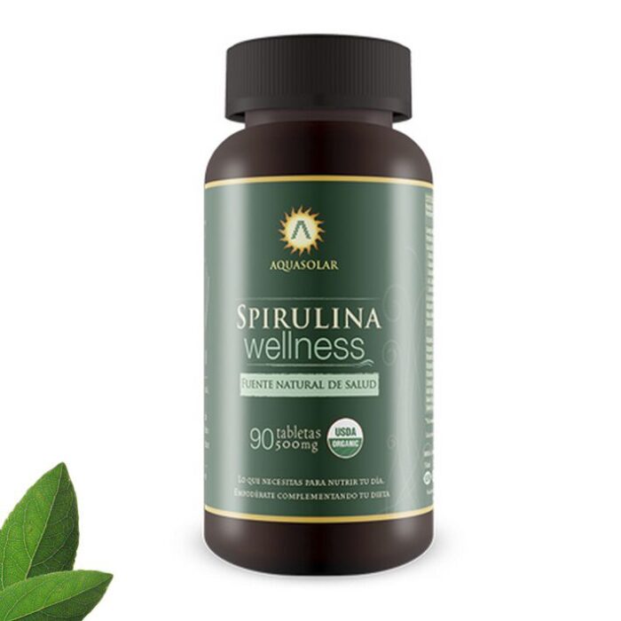 Spirulina Wellness - 90 tabletas / Aquasolar - Imagen 1