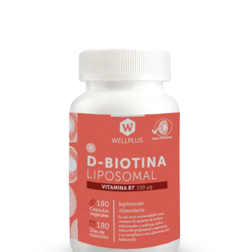 d419105f-4cba-46e2-9cc5-a63f4b7877c3.png D-Biotina Liposomal - 180 caps / WellPlus - Imagen 1