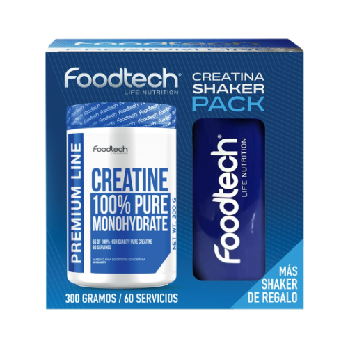 ab931726-1ccc-4d0c-affa-9b366e7eb0fb.png Pack Creatina 300g + Shaker Blue White - Foodtech - Imagen 1