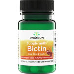 Biotina 5000mcg Sabor Natural Cherry - 60 masticables / Swanson