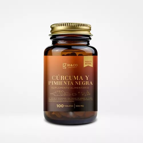 001aa02c-c850-482b-a514-3dd8bb2c95ce-2.jpg Curcuma con Pimienta Negra 500mg - 100 tabs / Ri & Co - Imagen 1