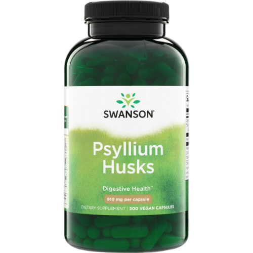 adcbd180-671d-49c0-8a9d-e9b40af7680a.png Psyllium Husks 610mg - 300 veg caps / Swanson - Imagen 1